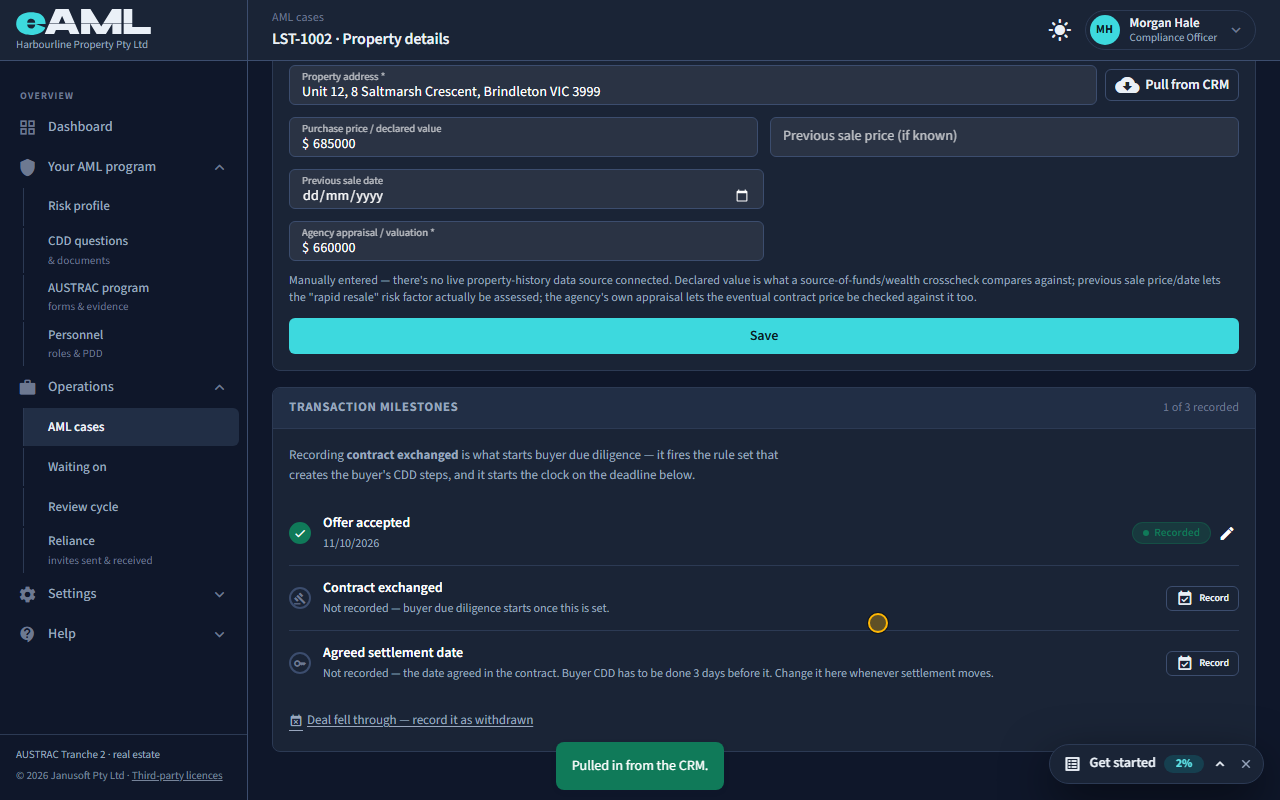 Pull the people in from the CRM: the screen at this step